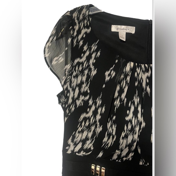 Dress Barn Women’s Black & Cream Career Work Dress size 8 Sheath Classic - Picture 9 of 10